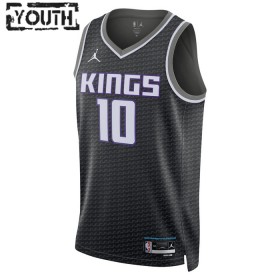 Camiseta Niños NBA Sacramento Kings Domantas Sabonis 10 2022-23 Jordan Statement Edition Negro Swingman